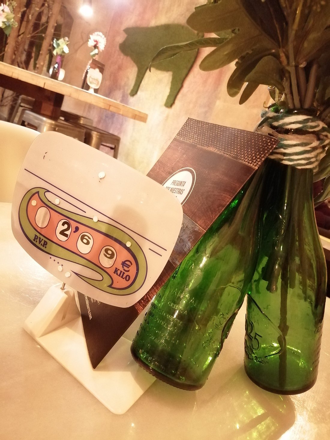 Decoración con botellas de cerveza